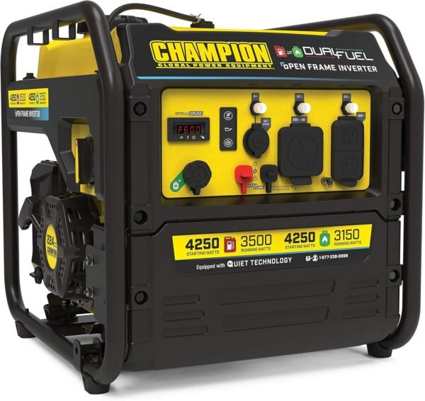 Champion Power Equipment 3650 Watt Dual Fuel Open Frame With Paralink