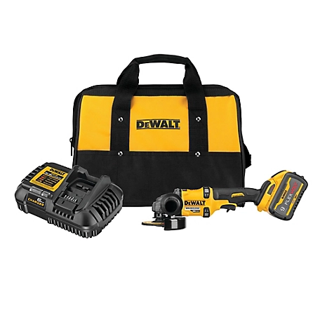 DeWALT DCG418X1 4 1 2 to 6 in Dia 13A 60V FlexVolt Lithium Ion Angle Grinder Kit