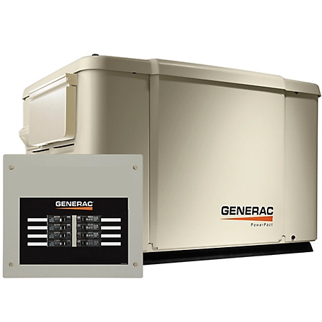 Generac PowerPact 7 5 kW Whole Home Standby Generator with 50A Transfer Switch Wi Fi enabled