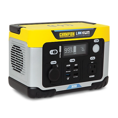 New Champion Power Equipment 285 Wh 600 300 Watt Lithium Ion Solar Generator