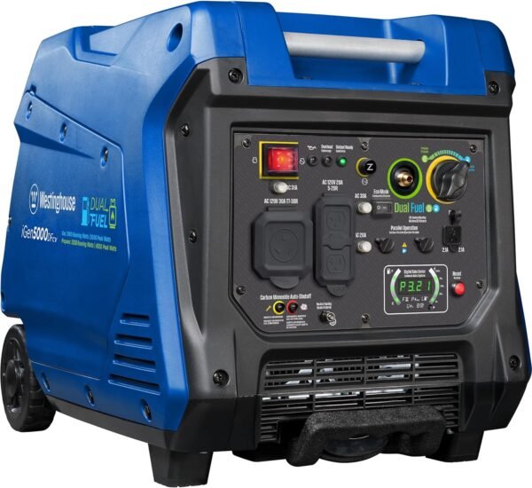 Westinghouse 5000 Watt RV Ready Gas Powered Portable Inverter Generator with CO Sensor