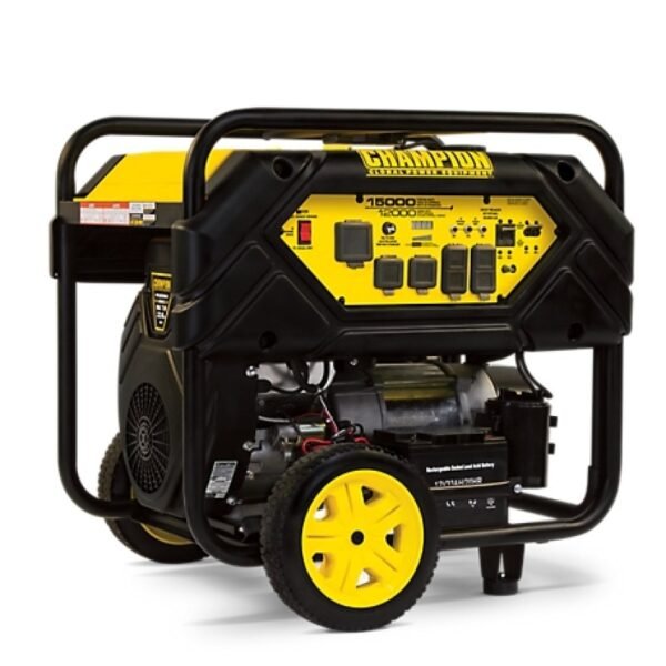 Champion Power Equipment 12000 Watt Gasoline Powered Portable Generator with Electric Start and Lift Hook