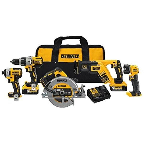 DEWALT 20V MAX XR Cordless Drill Combo Kit Brushless 5 Tool DCK594P2