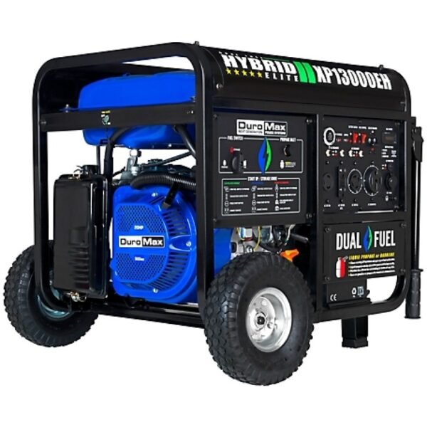 DuroMax 10500 Watt Dual Fuel 500cc Electric Start Hybrid Portable Home Power Backup Generator