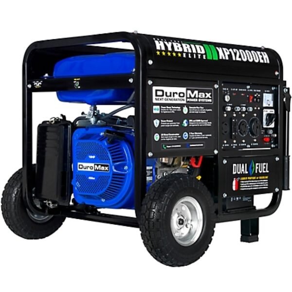 DuroMax 9500 Watt Dual Fuel 457cc Electric Start Hybrid Portable Home Power Backup Generator