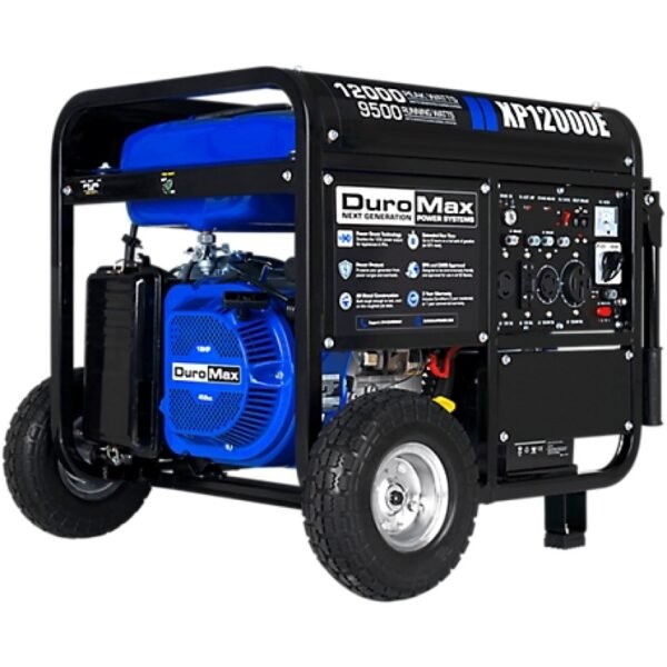 DuroMax 9500 Watt Gas Powered 457cc Electric Start Portable Home Power Backup Generator