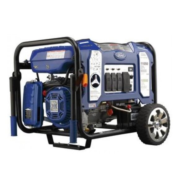 Ford 110509000 Watt Dual Fuel Gasoline Propane Powered Electric Recoil Start Portable Generator with 457 CC Ducar Engine