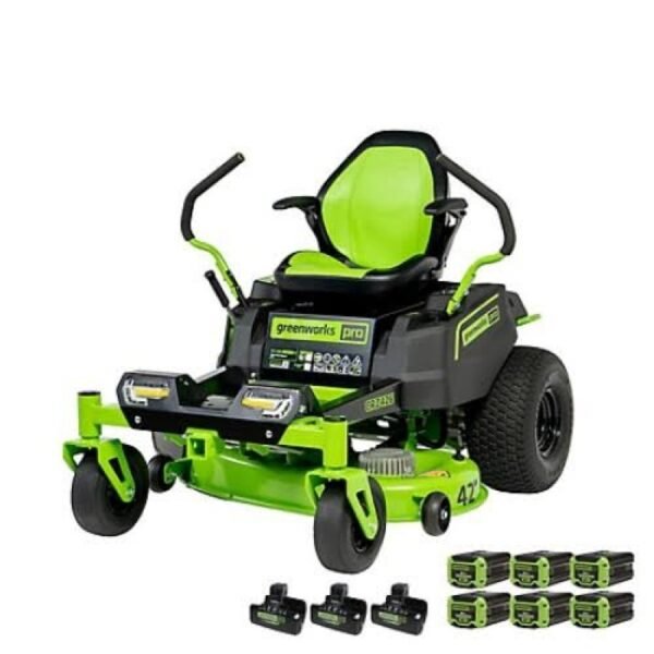 Greenworks 60V 42 in 24 HP Electric Battery Powered CrossoverZ Zero Turn Riding Lawn Mower