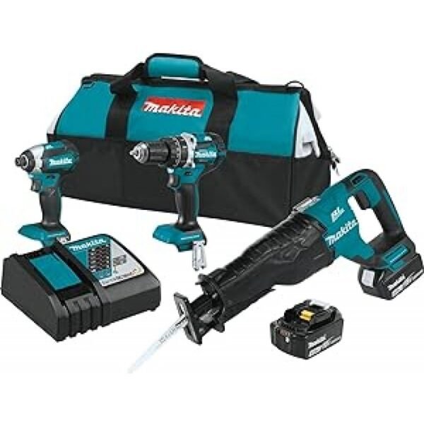 Makita 3 Piece Brushless Cordless Combo Kit 4.0 Ah 18V LXT Lithium Ion XT328M