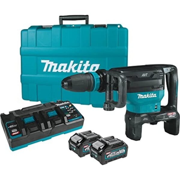 Makita GMH02PM 80V Max XGT Brushless Cordless AVT Demolition Hammer Kit with 2 Batteries