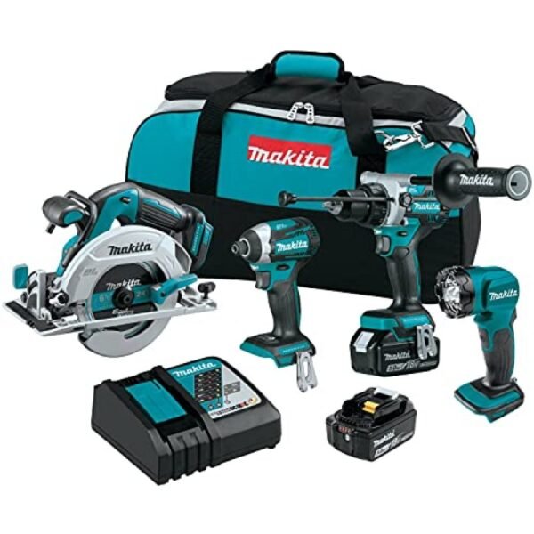 Makita XT452T 18V LXT Lithium Ion Brushless 4 Piece Combo Kit 5.0Ah