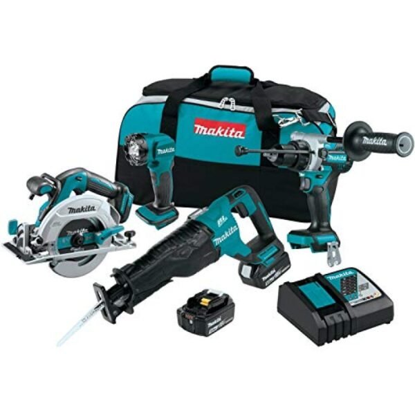 Makita XT454T 18V LXT Brushless Cordless 4 Pc Combo Kit 5.0Ah