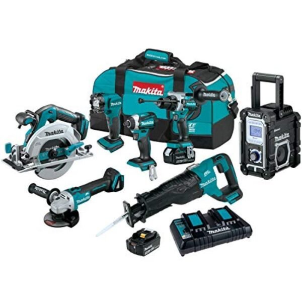 Makita XT707PT 18V LXT Lithium Ion Brushless Cordless 7 Pc Combo Kit 5.0Ah