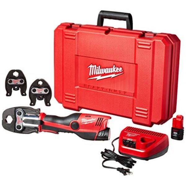 Milwaukee 247322 M12 Force Logic Press tool 1 2 Inch 1 Inch Kit