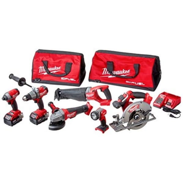 Milwaukee 289626 M18 Fuel 18 Volt Lithium Ion Brushless Cordless Combo Kit 6 Tool