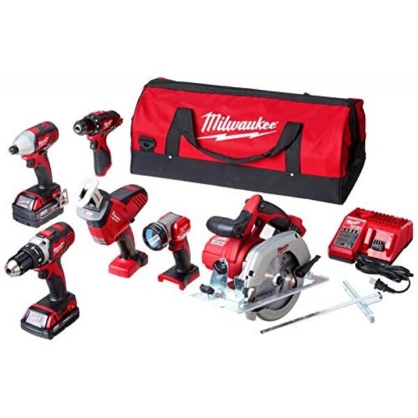 Milwaukee M18 18 Volt Lithium Ion Cordless Combo Kit 5 Tool