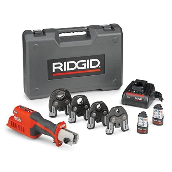 RIDGID 57363 Model RP 241 Compact Press Tool Kit with 1 2 Inch 1 1 4 Inch Pro Press Jaws and Bluetooth