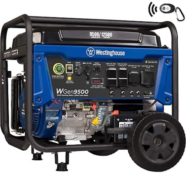 Westinghouse 9500 Watt Gasoline Powered WGEN9500 Remote Electric Start Portable Generator